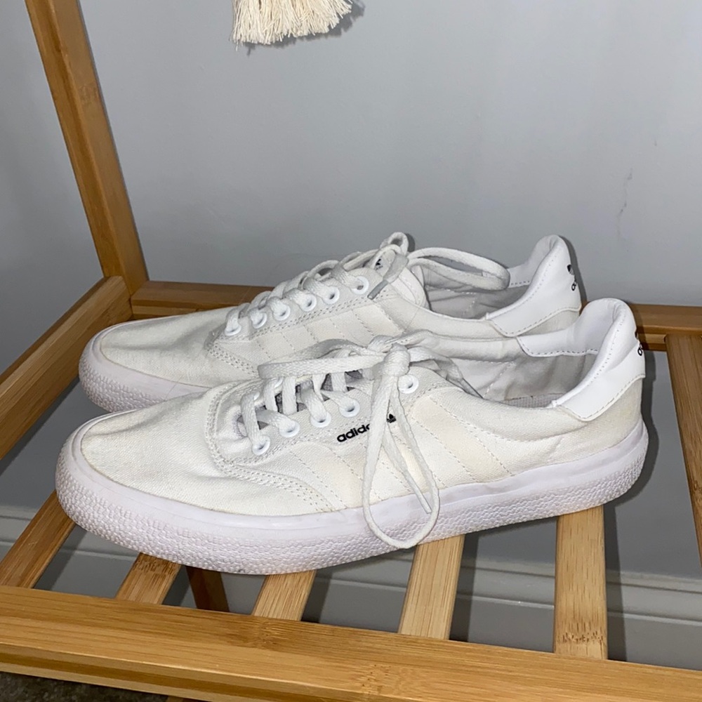 white adidas sneakers